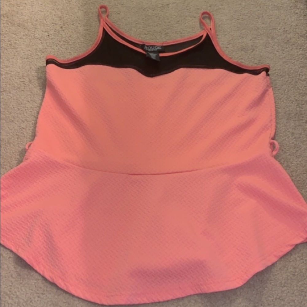 FREE 1x coral peplum top with any purchase